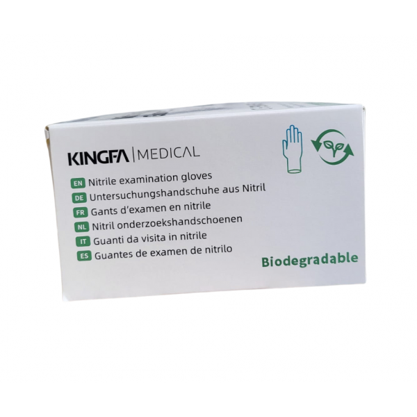 Manusi Biodegradabile Nitril Nepudrate Verzi Medicale Potrivite Chimioterapie (M) 100 Buc. KINGFA