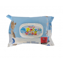 Servetele Umede cu capac pentru copii, Blue, Monuk'all, (72buc/pachet)