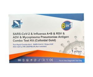 Test Rapid Antigen Combo 6in1, Gripa A+B/ Covid19/ RSV/ ADV și MP, DEEPBLUE, 1Buc