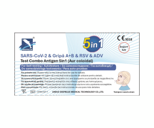 Test Rapid Antigen Combo 5in1, Gripa A+B/ Covid19/ RSV/ ADV, DEEPBLUE, 1Buc