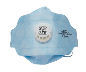 Masca de Protectie cu Supapa, SUPAIR, FFP2, pliabila in 3 sectiuni, 20 Buc