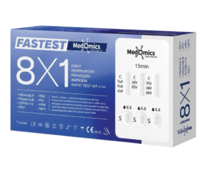 Test Rapid Antigen (A) Combo 8in1 Gripa A+B / Covid19 / ADV / RSV / PIV / HRV / MPV MEDOMICS, 1 Buc